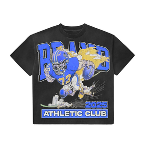 Vente en gros T-shirts streetwear T-shirt graphique surdimensionné en coton lourd avec logo personnalisé pour hommes et femmes Fournisseur OEM Usine - Product Image 6