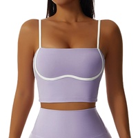 Nueva llegada estilo Fitness señoras correr gimnasio Yoga sujetador Crop Tops logotipo personalizado ejercicio entrenamiento mujeres Sujetador deportivo