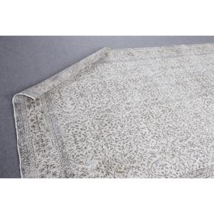 พรมตุรกีวินเทจ ขนาด 6.4x9.9 ฟุต (196x302 ซม.) ลายดอกไม้สีขาว - Product Image 5