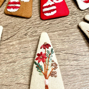 กิ๊บติดผมปักลายสำหรับเด็กผู้หญิงกิ๊บติดผมวินเทจเครื่องประดับผมแบบปักลายดอกไม้หรูหราของขวัญผลิตในเวียดนาม - Product Image 5