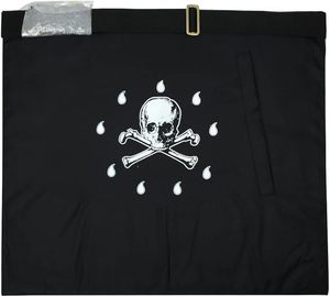 Handcrafted Masonic <b>Apron</b> in PU Leather with Blue Border and Hook-and-Loop Fastening - Product Image 2