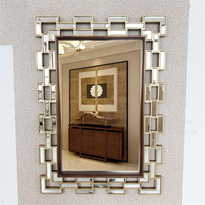 Miroir mural carré de style américain pour salle de bain, couloir, hôtel, villa, décoration, salle à manger - Product Image 1