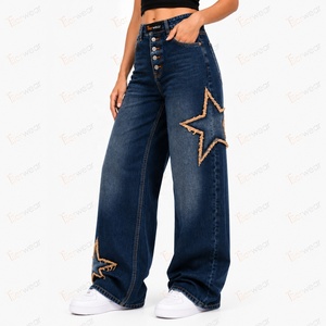 Jeans personnalisés pour femmes en gros – Pantalons en denim premium taille haute, coupe décontractée, slim, droite, large ou mom jeans, en coton extensible - Product Image 2