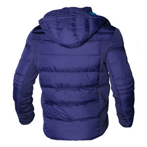 Vente en gros Nouvelle veste d'hiver personnalisée pour hommes en nylon confortable à capuche Sports de plein air Motif solide Fermeture à glissière avant - Product Image 5