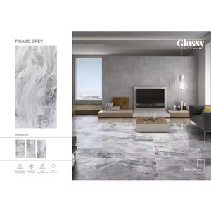 Vistaar Factory Direct Export Picaso Grey 2x4 Glossy Polished 8mm Porcelain Tile Competitive 60 X120 Outdoor Modern Foshan - Product Image 1