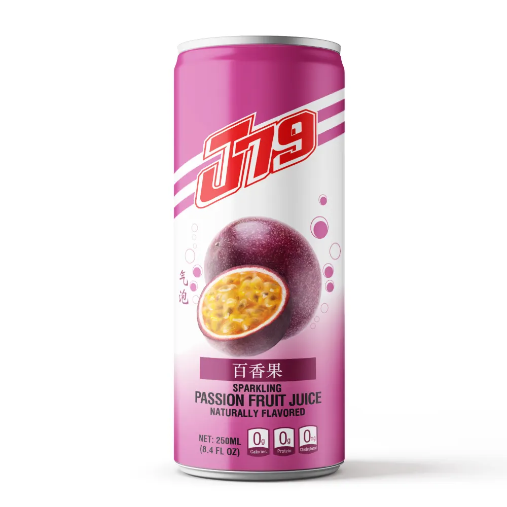 250ml J79 Sparkling Passion Fruit Naturally Flavored Zero Calories Vietnam Suppliers Manufacturers