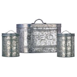 Traditional Galvanized <b>Canister</b> With Durable Steel Construction Providing Long Term Storage And Decorative Value - Product Image 4