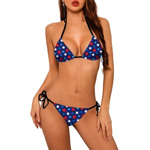 2025 New Sexy Triangle Bathing Suit for Women Brazilian Bikinis Halter Swimwear Push Up Swimsuit Metal Chain Beach Bikini Set - Product Image 4