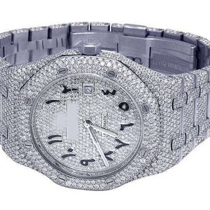 IGI Certified VVS Moissanite Diamond Watch para hombres Estilo Hip Hop Iced Digital <span class=keywords><strong>Display</strong></span> Función de fecha Caja de acero Reserva de energía - Product Image 2