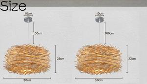 Lamp <b>Shade</b> Natural <b>Bamboo</b> Rattan Lamp Decoration Style Vintage Natural Rattan Eco Friendly Lamp Handcraft Pendant <b>Light</b> - Product Image 5