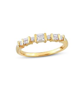 Anillo de Oro Real de 14k, Diseños Minimalistas, Anillo de Diamantes para Mujer, Anillo de Oro Puro Personalizado con Diamante Moissanita de la India - Product Image 4