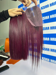 Extensions de cheveux humains Azura Hair Skin Weft, closure Remy vietnamienne teinte rose, style super double drawn, tissage machine, permanente - Product Image 1