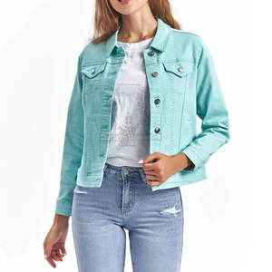 Chaquetas Vaqueras para Mujer, Ligeras, Hechas a Medida, Transpirables, con Relleno de Punto, Disponibles en Diferentes Colores Lisos - Product Image 5