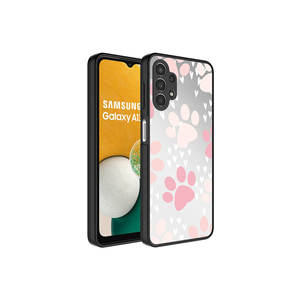 Luxury Paw Print Shockproof Silicone Case for Samsung for Galaxy A13 4G Glossy Protective <b>Cover</b> with <b>Mirrored</b> Pattern Frosting - Product Image 1