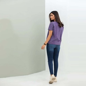 2022 T-shirt Slim-Fit pour homme violet 50/50 coton filé doux/Poly haut confort - Product Image 5