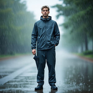 Traje cortavientos de gran tamaño para hombre, chándales de senderismo impermeables ligeros para niños, chándal cortavientos de estilo callejero para exteriores para hombre - Product Image 1