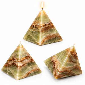 IMPEXPAKISTAN Pyramid Shape Onyx <b>Stone</b> Handmade Eco-Friendly Feng Shui Decorative <b>Ornament</b> for Home Gift - Product Image 3