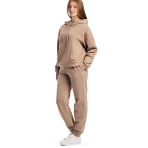 ชุดวอร์มมีฮู้ดสีอูฐของผู้หญิงชุดวอร์มกีฬาฤดูหนาวเป็นมิตรกับสิ่งแวดล้อมพร้อมกางเกงวอร์มจ๊อกเกอร์ - Product Image 3