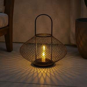 Iron Lantern Dark Hanging <b>Hall</b> Staircase Metal Candle Dramatic Medieval Inspired Home <b>Lighting</b> Mood - Product Image 5