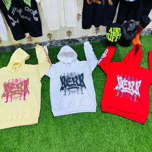 Alta calidad de los hombres de gran tamaño pulóver de algodón Unisex Heavweight Hoody venta al por mayor personalizable 3D Puff Impresión logotipo sudaderas con capucha para hombres - Product Image 1