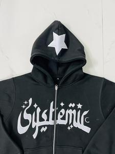 Sweats à capuche zippés surdimensionnés confortables et personnalisés pour hommes, 100 % coton, broderie personnalisée, vente en gros de sweats à capuche zippés pour hommes - Product Image 6