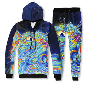 Vente en gros de survêtements personnalisés à sublimation pour hommes, nouveau style, 2 pièces, ensembles de fitness, survêtements confortables en coton de coupe régulière - Product Image 1