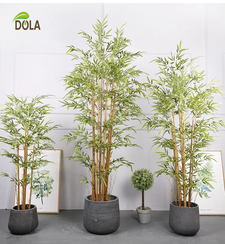DOLA Bambus Künstliche Pflanzen Outdoor Lucky Bamboo Plant Gefälschte Bambus pflanze