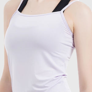 Personnalisé Fitness Séchage Rapide Respirant Gym Workout Beurre Doux Débardeur Côtelé pour les Femmes - Product Image 6