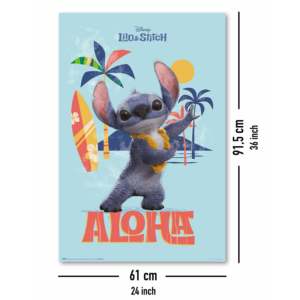 For Disney Lilo & Stitch Live Action Movie <b>Poster</b> 'Aloha' Wall Art Made of Paper - Product Image 2