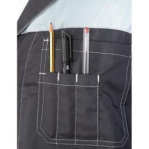 Combinaison de travail unisexe en coton multipoches CBF Balducci Group, gris clair/gris foncé, vêtements de travail industriels - Product Image 5