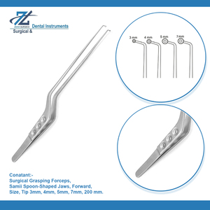 Ensemble d'instruments chirurgicaux manuels Samii 23cm Pince à saisir les tumeurs de 5mm en acier inoxydable fabriquée au Pakistan - Product Image 4