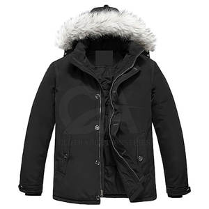 Veste en fausse fourrure à capuche pour homme en gros, veste d'hiver rembourrée pour l'extérieur, doublure épaisse, veste chaude - Product Image 1
