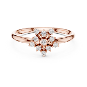 แหวนเพชรแฟชั่นเกาหลีสำหรับผู้หญิงชุบทอง10K Jewels - Product Image 2