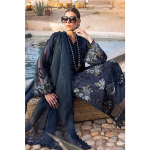 ชุดส่าหรีแบบปากีสถาน ปักลายสวยงาม น้ำหนักเบา 3 ชิ้น ชุดเดรสสำหรับงานเลี้ยงอย่างเป็นทางการสำหรับผู้หญิง สามารถปรับแต่งสี โลโก้ และดีไซน์ได้ตามต้องการ - Product Image 3