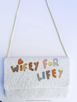 Pochette perlée personnalisée personnalisée Sac à main avec broderie à la main Monogram Initial Designer Wedding Party by glowin fashion