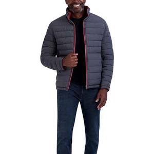 Chaqueta de invierno de manga larga roja de High Street, cortavientos North con logotipo personalizado con cuello levantado y capucha, chaqueta acolchada cálida gruesa - Product Image 6