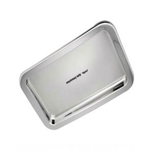 Plateau de service manuel en acier inoxydable 17 pouces, robuste, en métal poli, pour la maison, les restaurants, les hôtels, la restauration, durable - Product Image 2