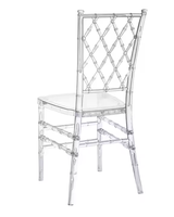 Chaises de salle à manger transparentes en acrylique de qualité supérieure, empilables, modernes, en cristal, pour la maison, le bureau et la salle de sport