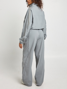 Envío Rápido, Conjunto Deportivo Informal de Nailon para Mujer, Estilo Hip Hop, para Correr, Transpirable, Chaqueta Holgada, Cortavientos, Chándal - Product Image 2