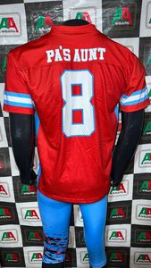 Jersey de fútbol americano bordado de talla grande transpirable estirable pantalones de sublimación de manga corta de fábrica Real de buena calidad - Product Image 4