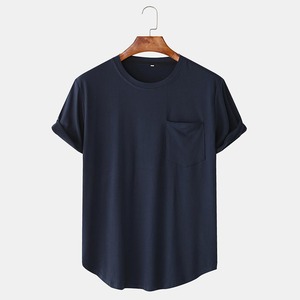 T-shirt blanc surdimensionné de couleur unie pour hommes, épaules tombantes, 305g, été, streetwear - Product Image 1