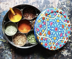 Contenedor de especias Masala Dabba Diseño hecho a mano Latón Metal Caja de especias Proveedor Latón de alta calidad Caja Masala - Product Image 2