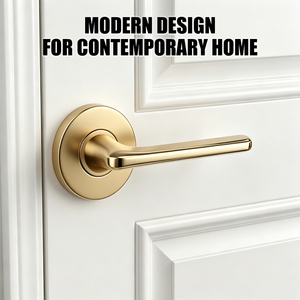 Poignée de porte à levier moleté en alliage de zinc nickel satiné de luxe moderne Tianyi OEM ODM pour portes de chambre - Product Image 4
