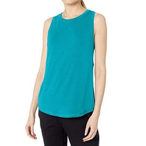 เสื้อกล้ามสตรีผ้าโพลีเอสเตอร์ผสมสแปนเด็กซ์ แบบ OEM  ไม่มีลาย  รับออกแบบเอง  คอกลม  ไซส์พลัส  ระบายอากาศได้ดี  แห้งเร็ว  สำหรับออกกำลังกาย - Product Image 6