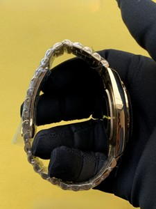 Moda 41mm tono dorado Acero inoxidable diamante en bisel esfera romana hecho reloj automático mecánico para hombres moda - Product Image 2