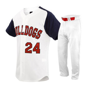 Camiseta de béisbol personalizada Camisa de algodón transpirable con logotipo bordado tira de sublimación conjunto de uniforme - Product Image 3