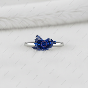 Idées de cadeaux de Noël originales, élégante bague en diamant unique de 3 carats en forme d'hirondelle bleue, personnalisée pour maman, femme, bijoux à moins de 500 € pour 2025 - Product Image 2