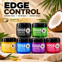 Gel Pengontrol Ujung Rambut Minyak Kelapa Melembapkan, Menghaluskan Ujung Rambut, Mudah Dibersihkan untuk Locs, Twists, Cornrows, dan Rambut Alami