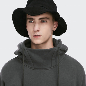 Vente en gros Sweat à capuche noir classique unisexe doublé polaire épaisse 100% coton Hip Hop décontracté style surdimensionné pour hommes pour l'hiver - Product Image 3