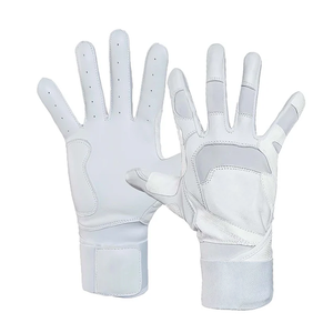 Softball Adult Team Long Elastic Cuff Guantes de bateo de béisbol Diseño personalizado Guantes de cuero de alta calidad - Product Image 5